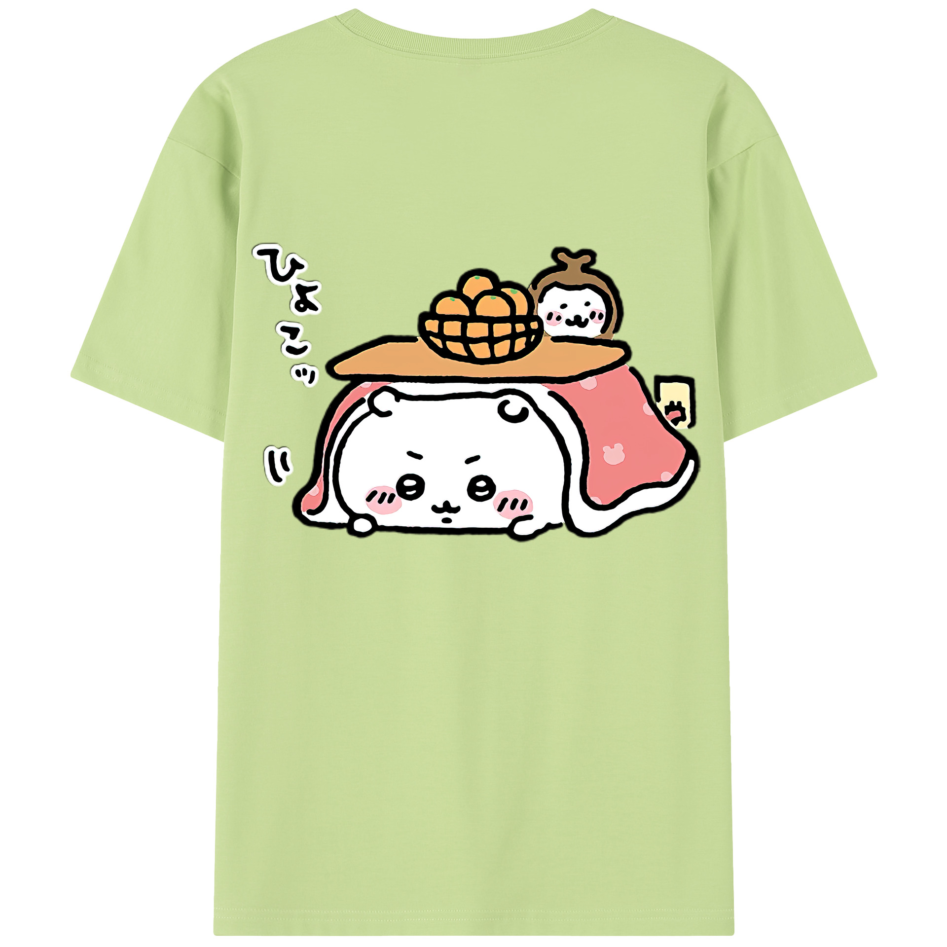 （画像用） ちいかわ ちいかわ Chii-kawa chiikawa 綿100％半袖Tシャツ（背面プリント）